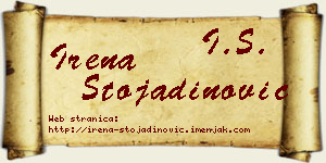 Irena Stojadinović vizit kartica